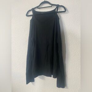 Athleta women’s Black cold Open shoulder long sleeve top large Tall